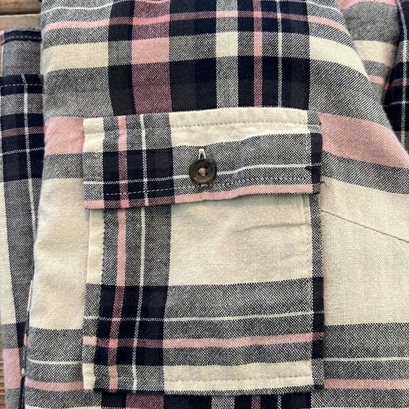 I Heart Ronson  Plaid Blouse Button Tunic Top Small - Picture 6 of 6